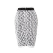 Women's Wrap Lace Skirt with Contrast Band | Elegant Floral Midi Skirt