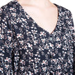 Women's All-Over Floral Long Sleeve Dress | Shell Button Front & Waist Tie