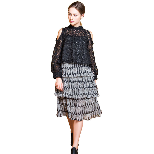 Women's Embroidered Lace Blouse