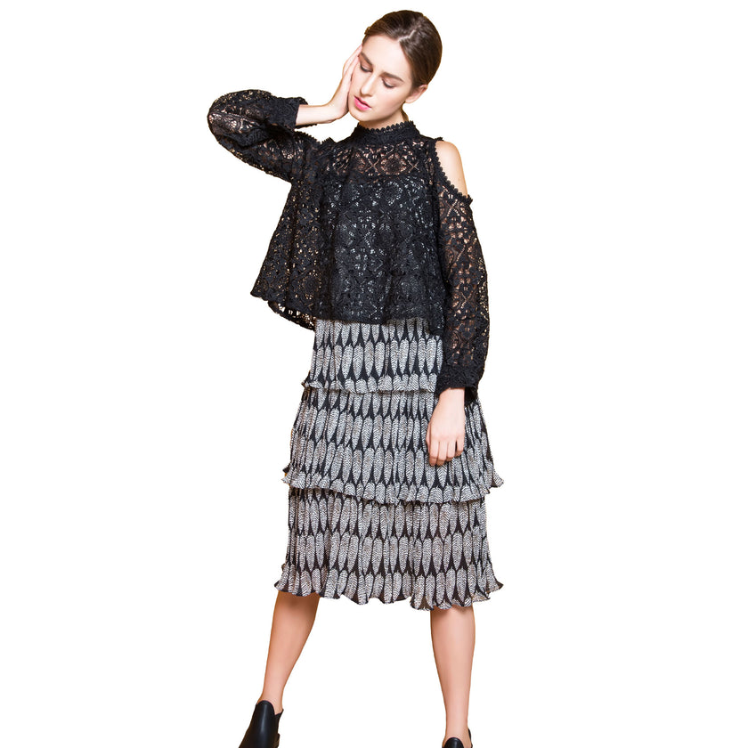 Women's Embroidered Lace Blouse