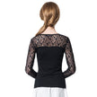 Women's Rayon T-Shirt with Lace Shoulder Panels