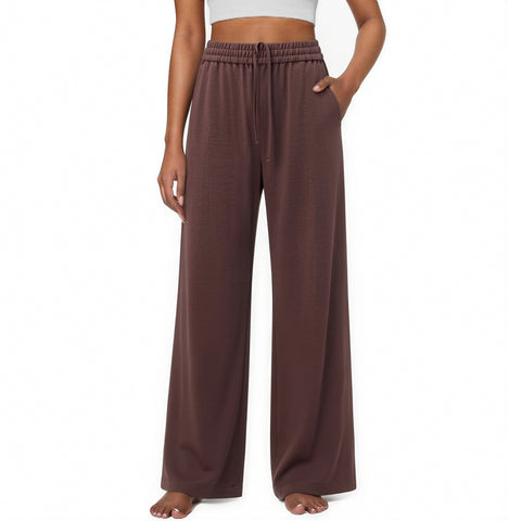 Women's Wide Leg High Waist Yoga Pants | Soft Lounge Casual Sweatpants with Pockets