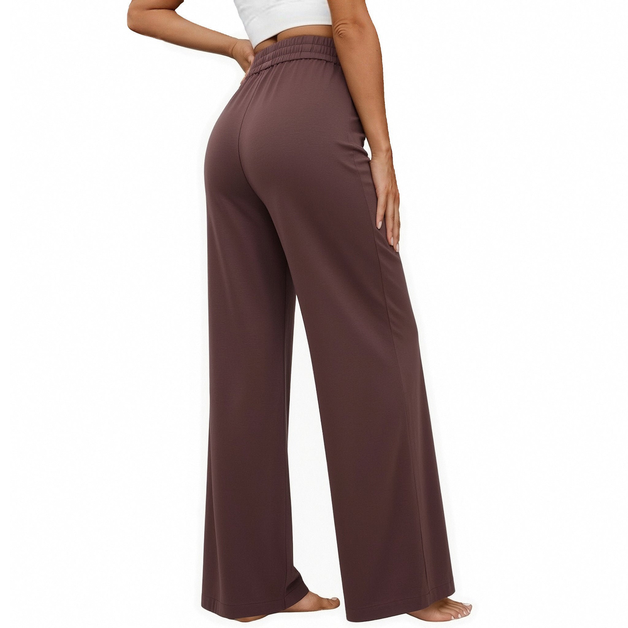 Women's Wide Leg High Waist Yoga Pants | Soft Lounge Casual Sweatpants with Pockets
