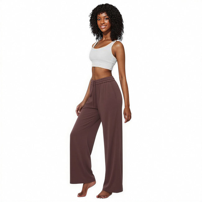 Women's Wide Leg High Waist Yoga Pants | Soft Lounge Casual Sweatpants with Pockets