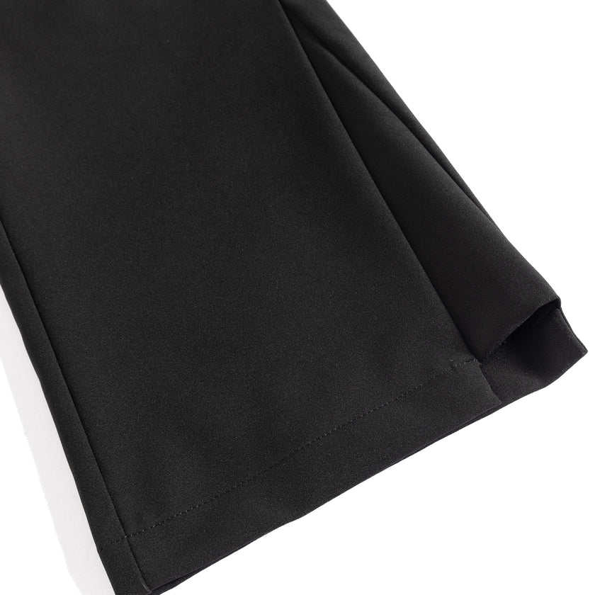 Women’s Black Suit Pants | High-Stretch Bootcut Dress Pants with Side Slit