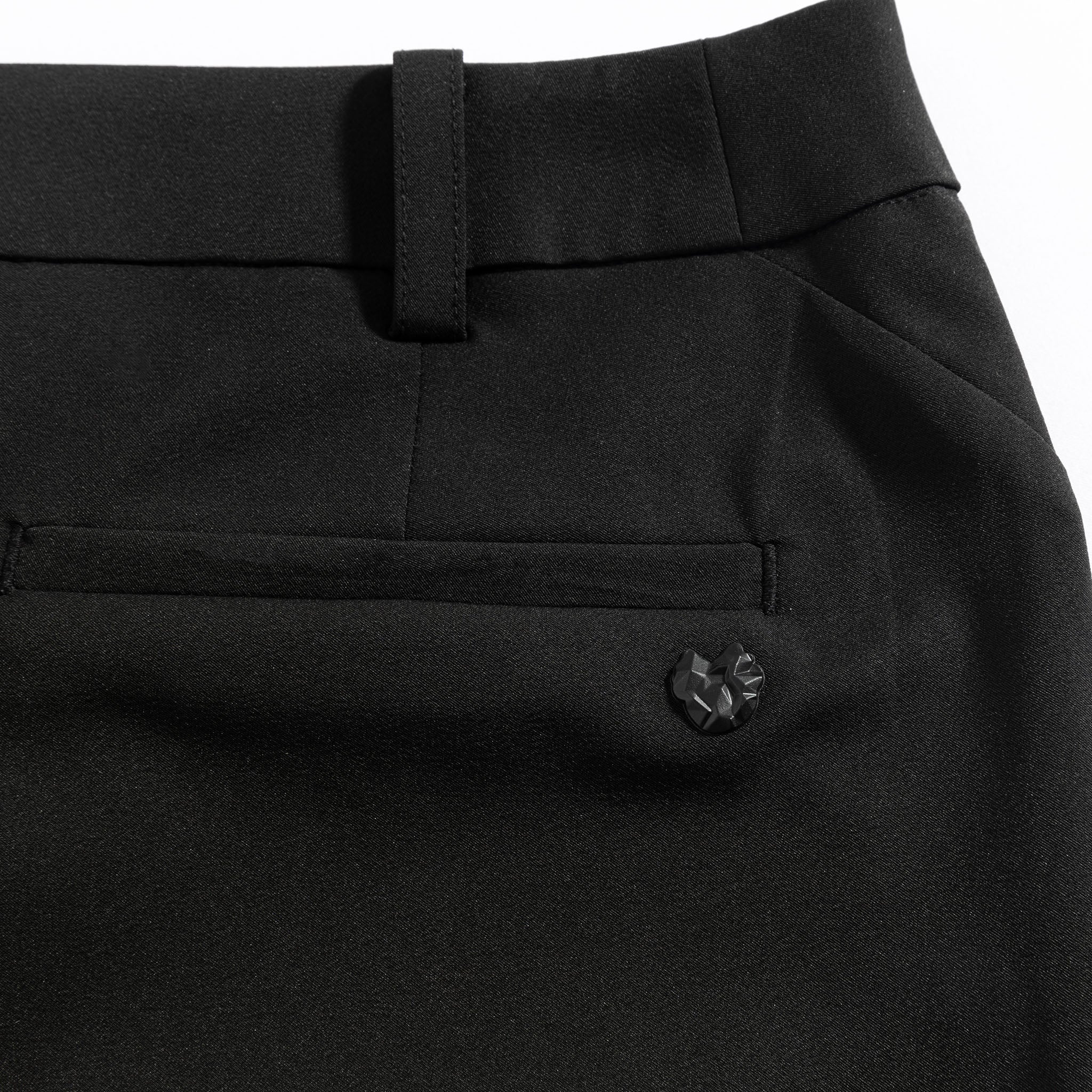 Women’s Black Suit Pants | High-Stretch Bootcut Dress Pants with Side Slit