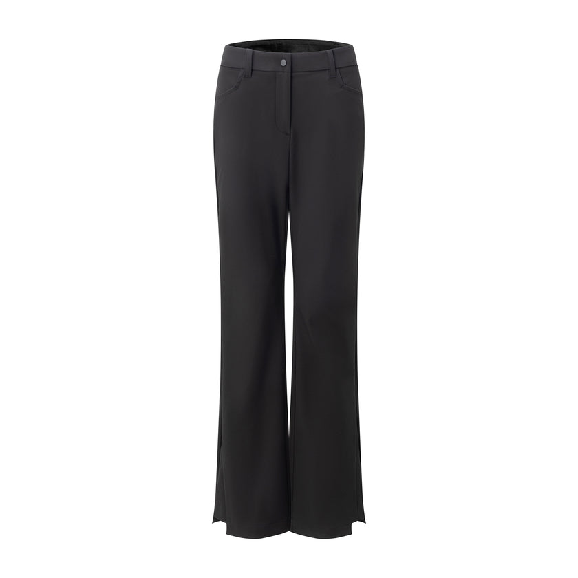 Women’s Black Suit Pants | High-Stretch Bootcut Dress Pants with Side Slit
