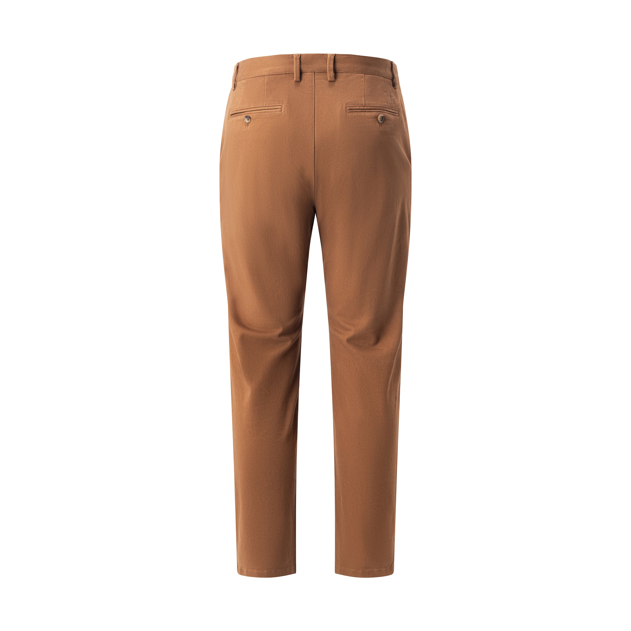 Men's Slim Straight-Leg Casual Pants | Tailored Fit Cotton Spandex Blend