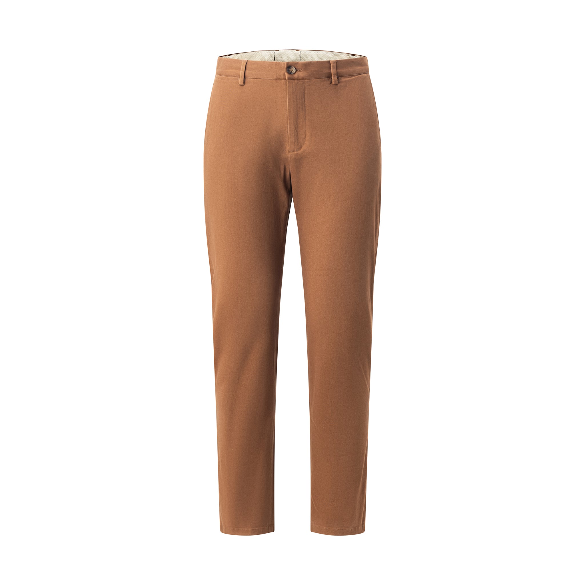 Men's Slim Straight-Leg Casual Pants | Tailored Fit Cotton Spandex Blend