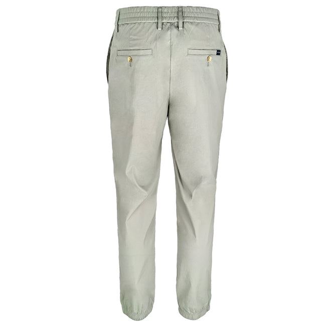 Men's Casual Work Pants with Elastic Waist