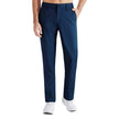 Men's Comfort Trousers with Dual Elastic Waist | Straight Leg Stretch Pants