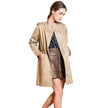Modern Beige Women's Trench Coat