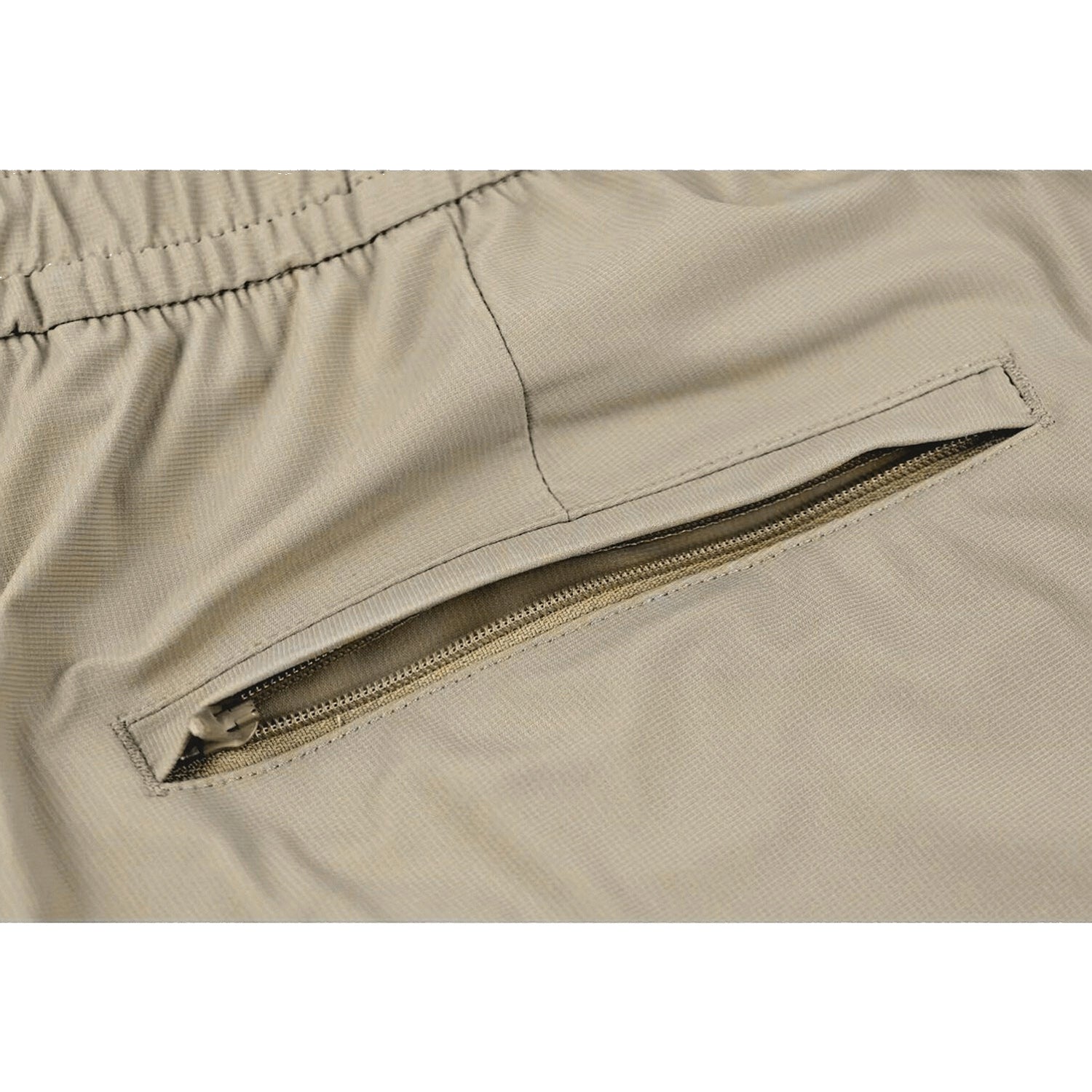 Men's Straight-Leg Elastic Waist  Casual Pants With Zip Security Pocket