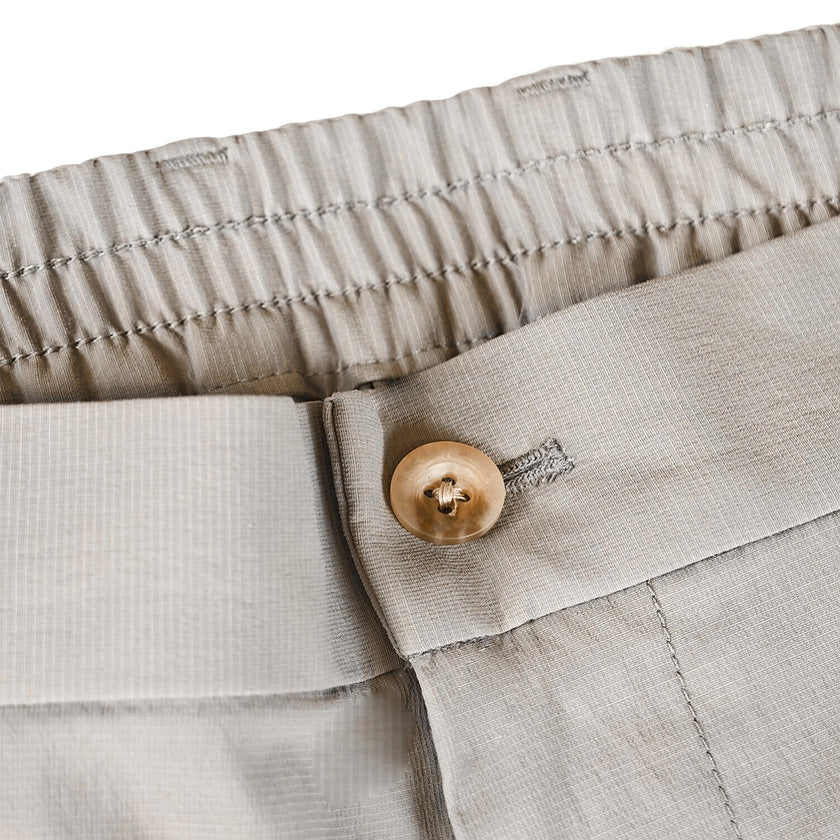 Men's Casual Work Pants with Elastic Waist