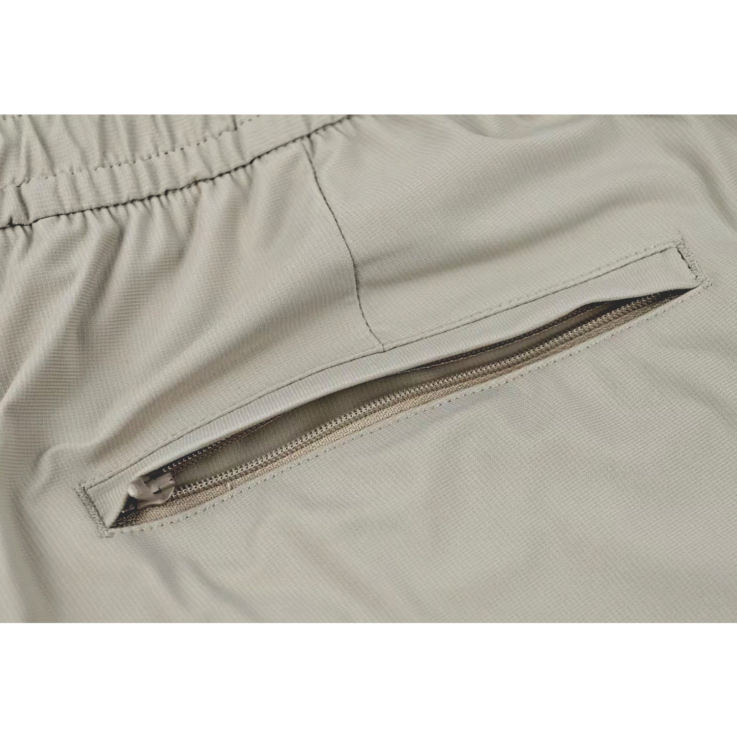 Men's Straight-Leg Elastic Waist  Casual Pants With Zip Security Pocket