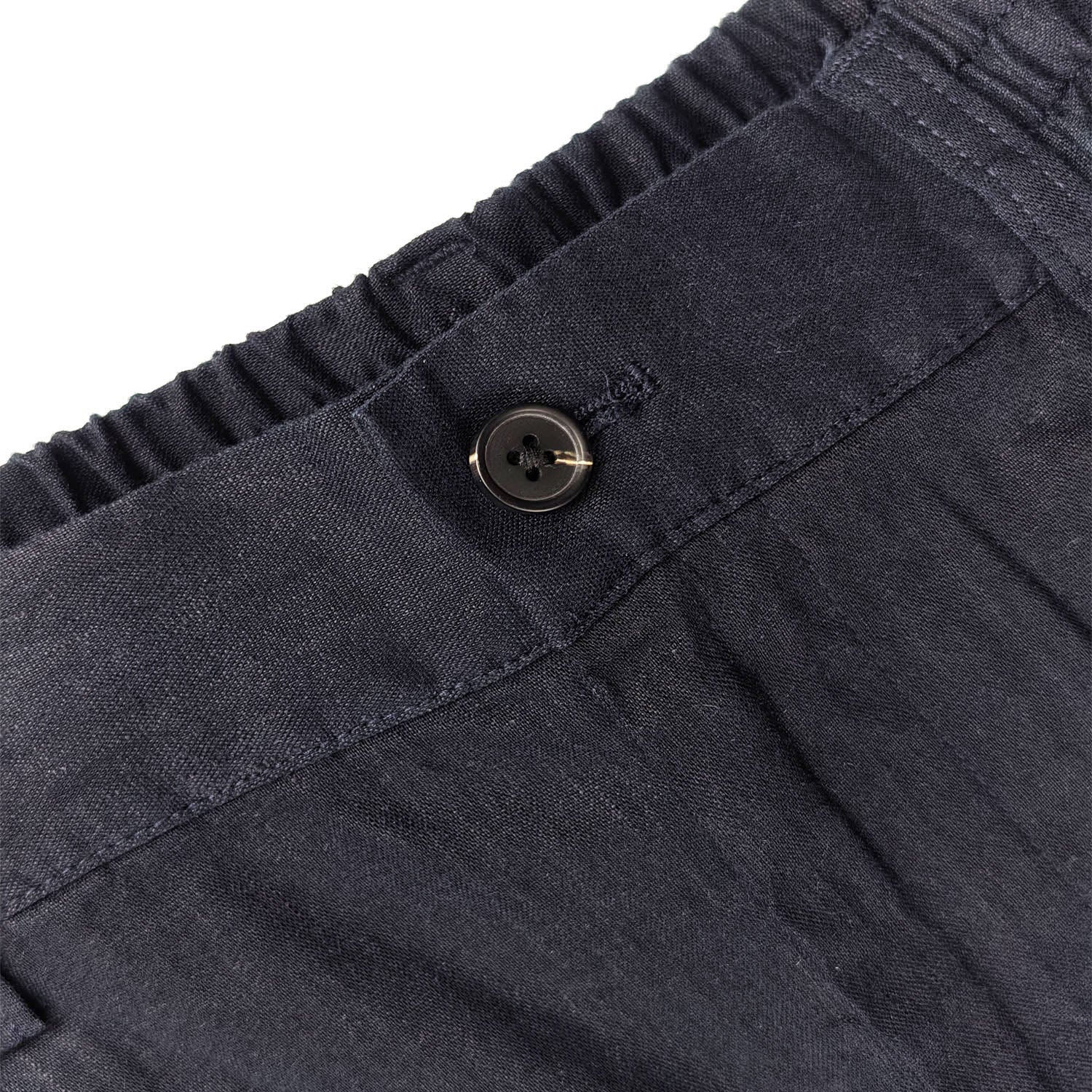 Women's Straight-Leg Linen Pants with Expandable Waist