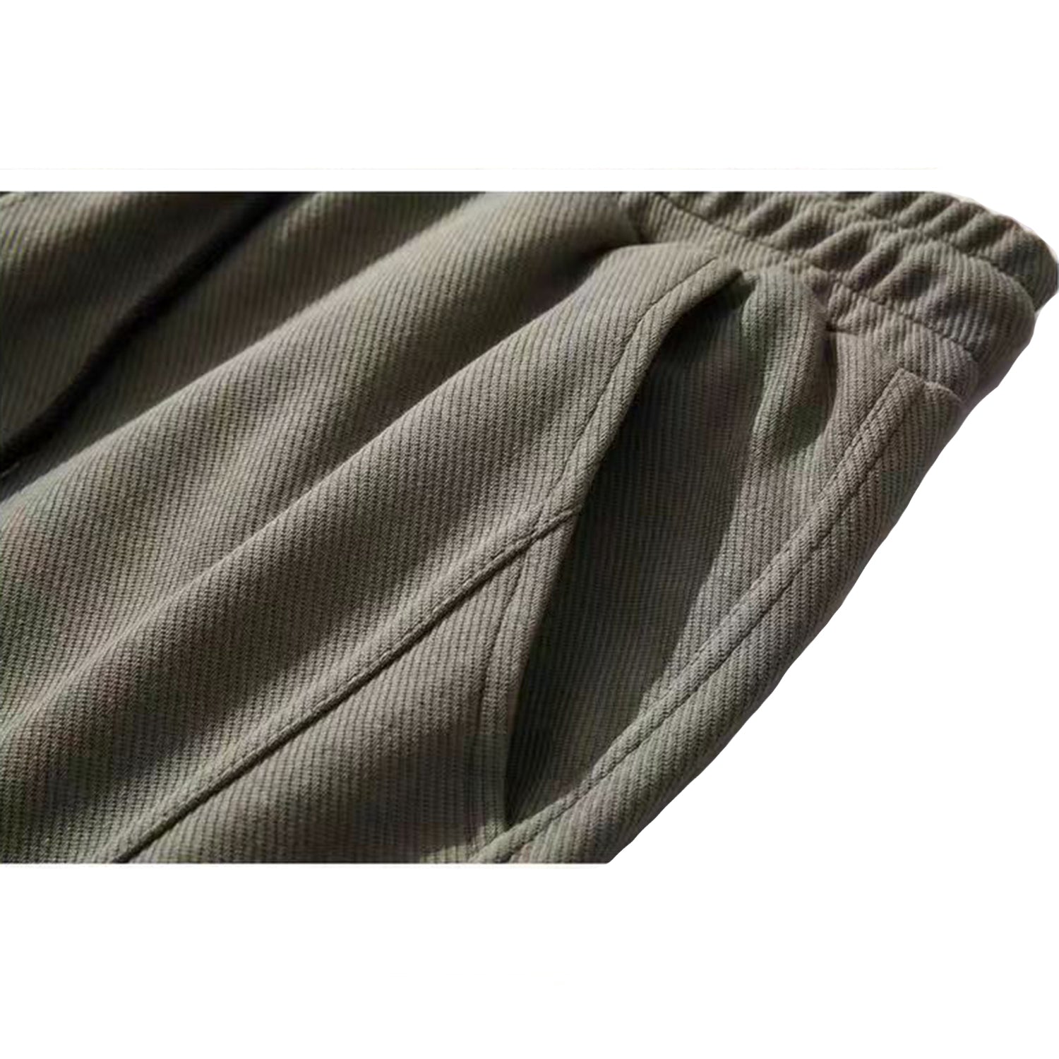 Men's Baggy Cargo Sweatpants | Elastic Waist Drawstring | Straight Leg Joggers with Pockets